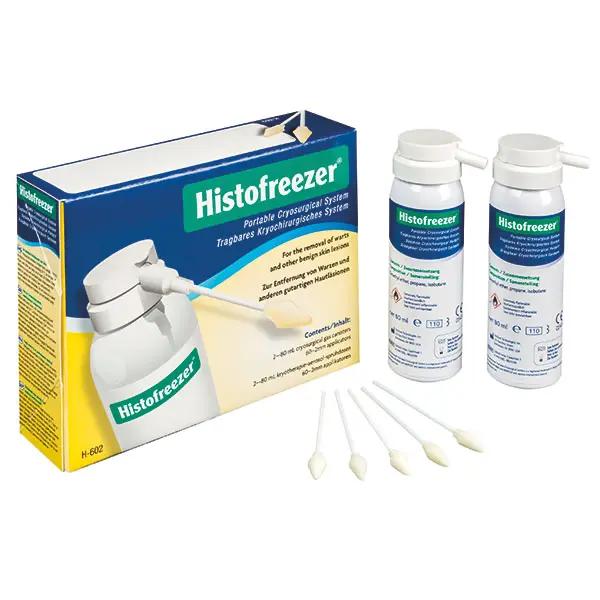 Histofreezer zur Warzenentfernung - Set mit Gas-Spraydose und Spezial-Watte Applikatoren