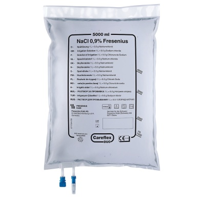 Isotone Kochsalzlösung - NaCl 0,9 % für Spülzwecke mit Careflex Duo
