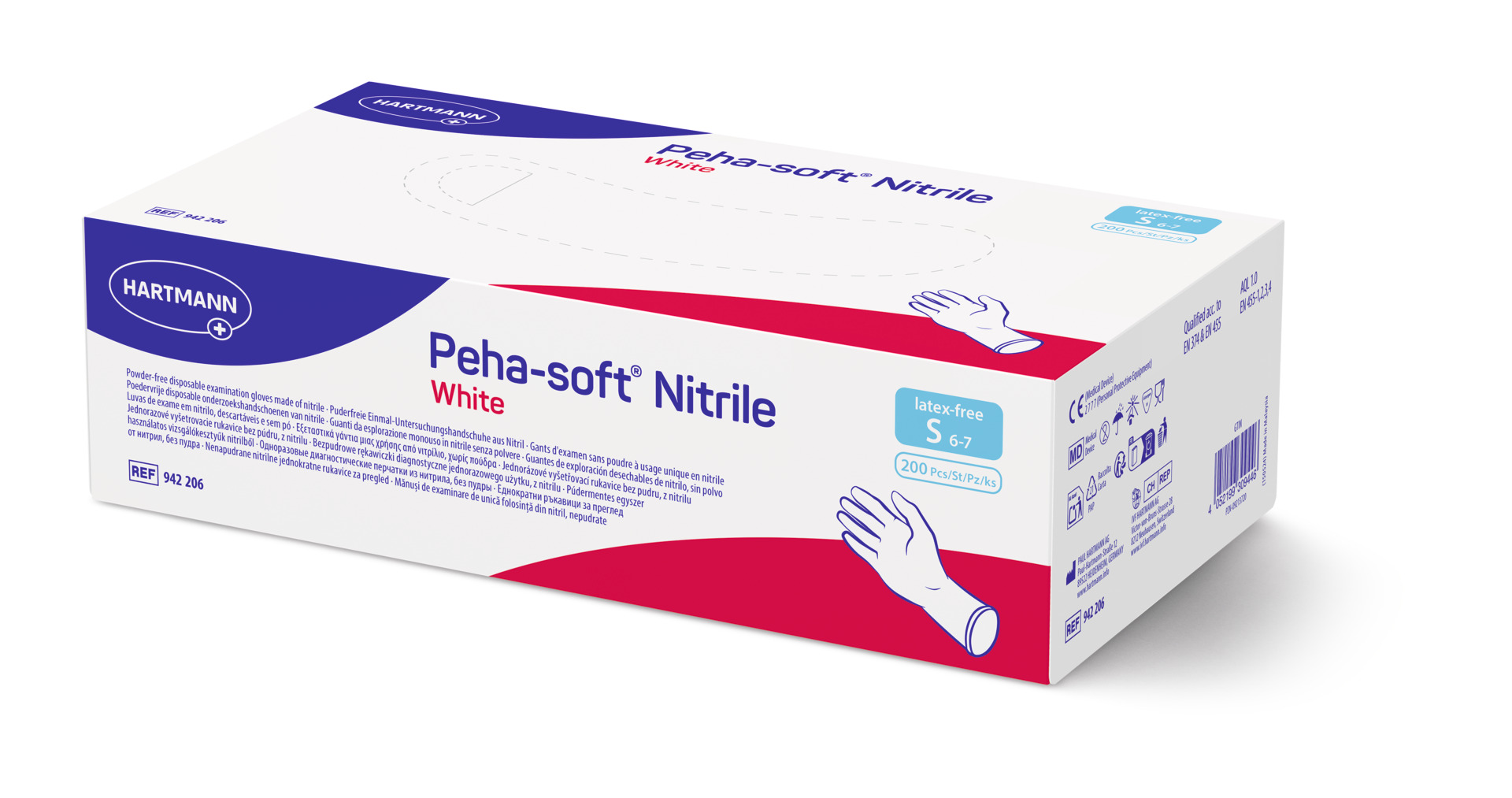 Hartmann Peha-soft Nitrile White - Puderfreie und Latexfreie Handschuhe Unsteril