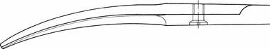 Chirurgische Schere Standard, spitz/stumpf - 14,5 cm, gebogen