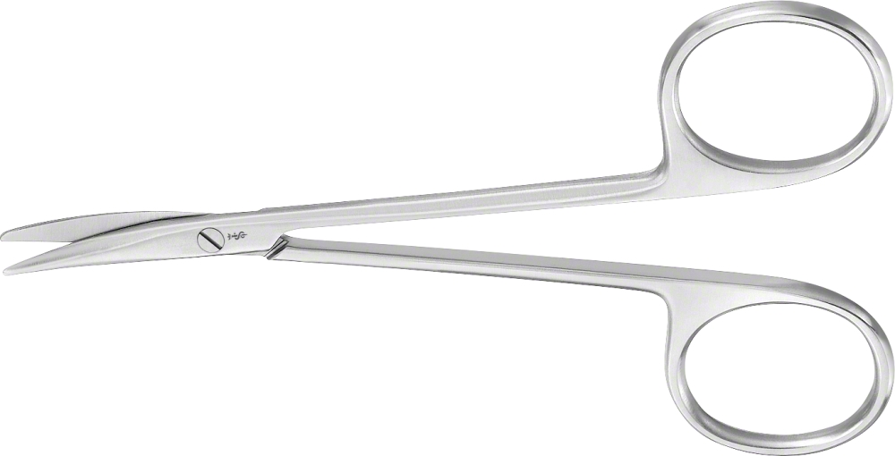 Aesculap Präparierschere, 11,5 cm - gebogen, feines Modell, stumpf/stumpf