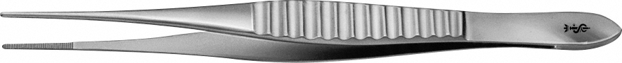GILLIES Anatomische Pinzette, gerade - fein, 155 mm, Maulbreite: 1,60 mm, gerieft