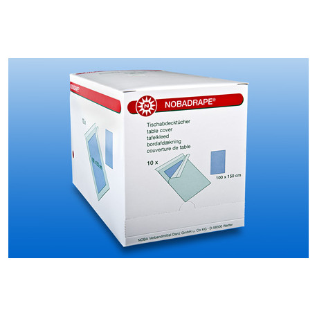 Nobadrape Tischabdecktuch - 100 x 150 cm, 2-lagig, einzeln steril verpackt, blau