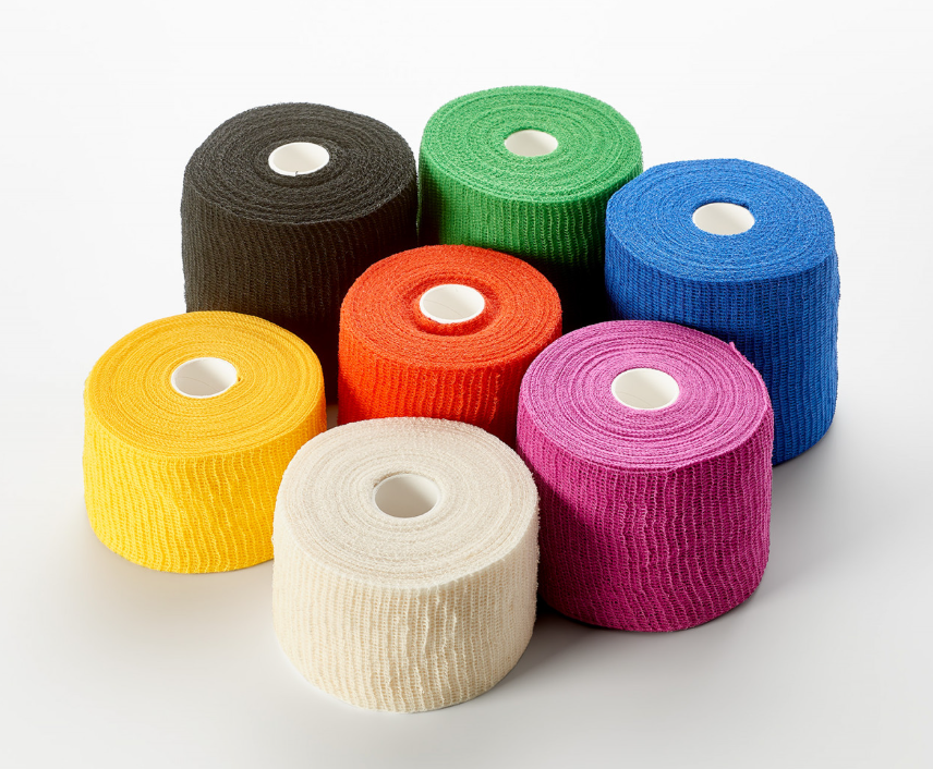 Miro haft krepp color, 4cm x 20m - Kohäsive, elastische Fixierbinde, gekreppt, farbig