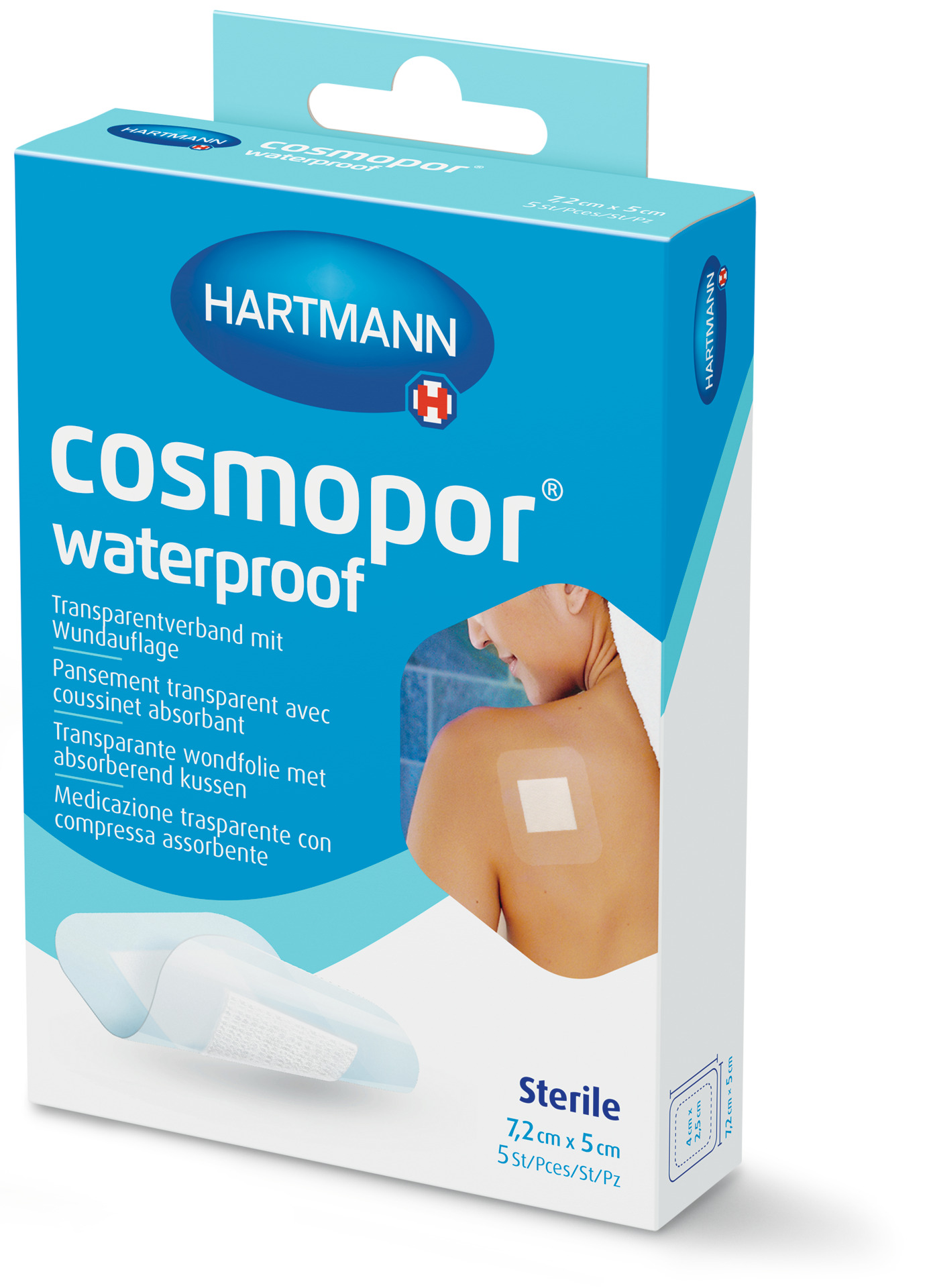 Cosmopor Waterproof - Steriler und wasserdichter Wundverband für kleine Wunden 7,2 x 5 cm