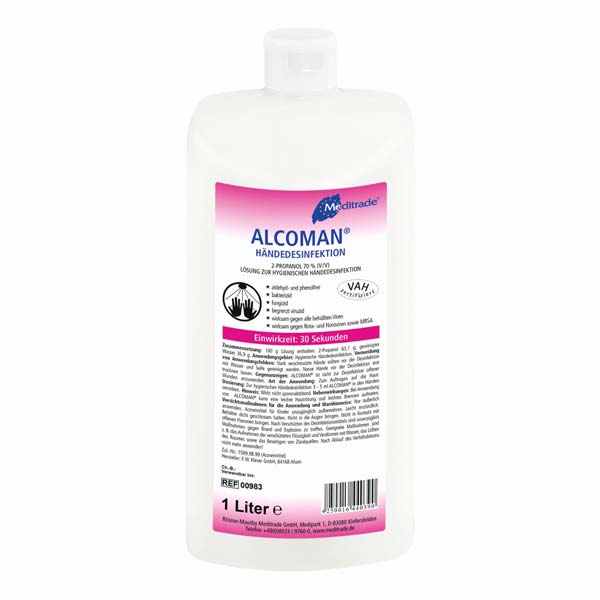 Alcoman Händedesinfektionsmittel - Hygienische, chirurgische Händedesinfektion