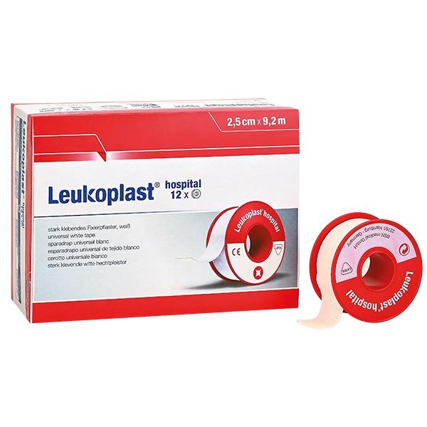 Leukoplast Hospital - Weißes Rollenpflaster ohne Metallschutzring