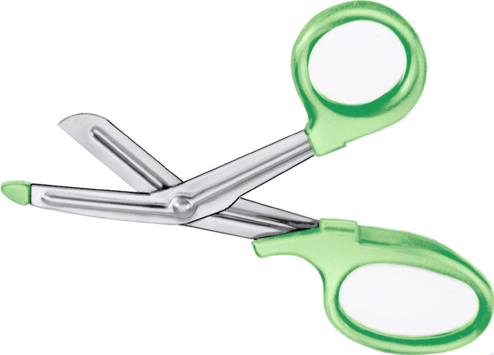 Aesculap Verband- und Kleiderschere (Universalschere), 18,0 cm - Kunststoffgriffe
