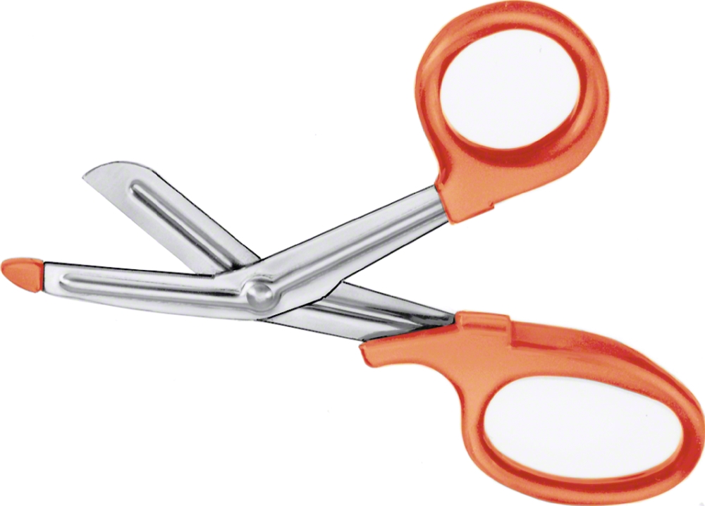 Aesculap Verband- und Kleiderschere (Universalschere), 18,0 cm - Kunststoffgriffe