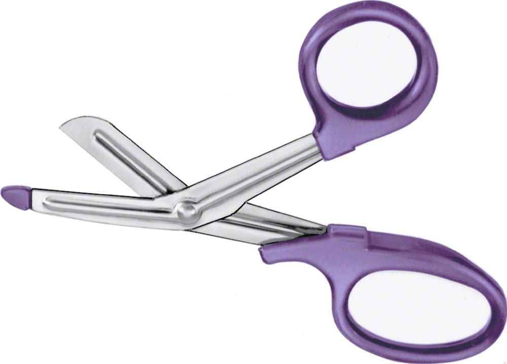 Aesculap Verband- und Kleiderschere (Universalschere), 18,0 cm - Kunststoffgriffe