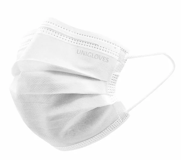 Unigloves Profil plus Mundschutz  - latexfrei mit Ohrschlaufen, EN14683, TYP - II R