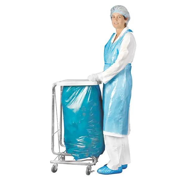 Einmal Schürzen aus PE-Folie - 80 cm breit - Blau