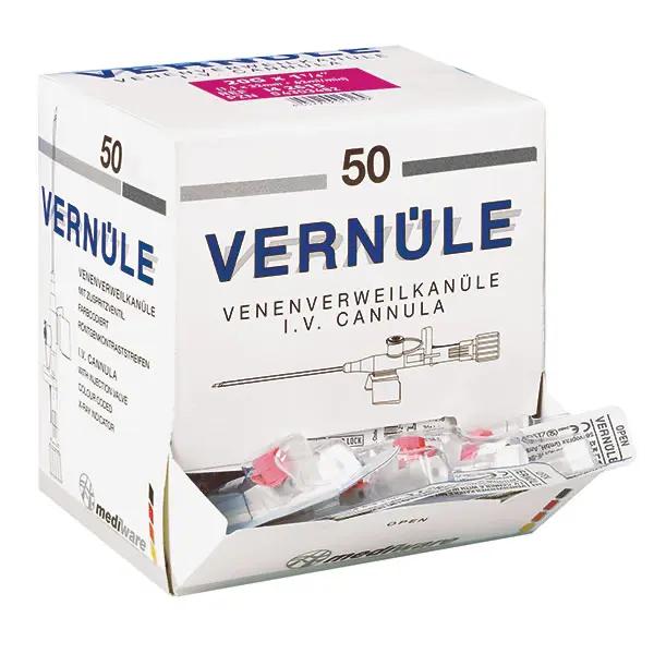 Vernüle - Venenverweilkanüle mit Zuspritzventil und Röntgenkontraststreifen