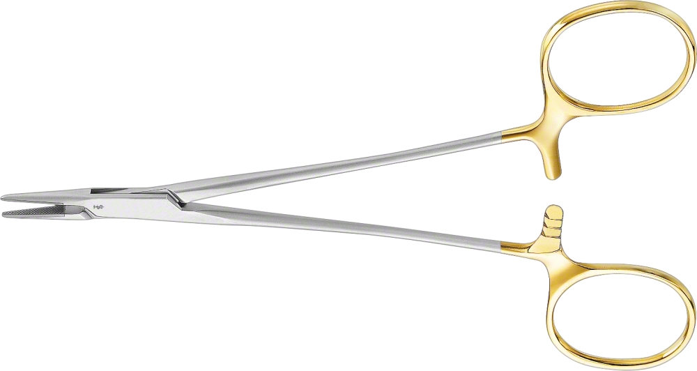Aesculap WEBSTER DUROGRIP Nadelhalter, 13 cm - Hartmetall, gerade, Maul mit Teilung 0,4 mm