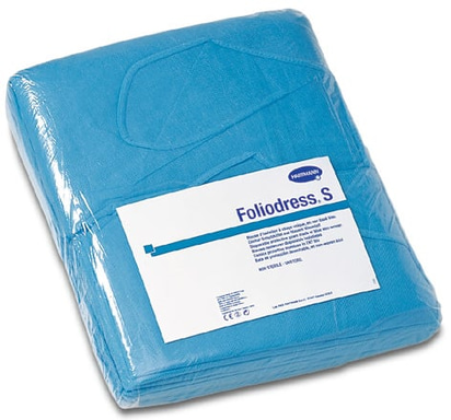 Foliodress S Einmal-Schutzkittel blau - Einheitsgröße 112 cm
