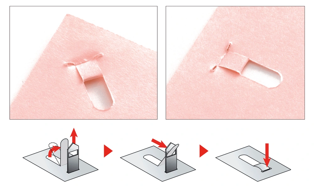 Heftgerät Plus Japan - klammerlos, Heftleistung bis 10 Blatt, Kunststoff grün