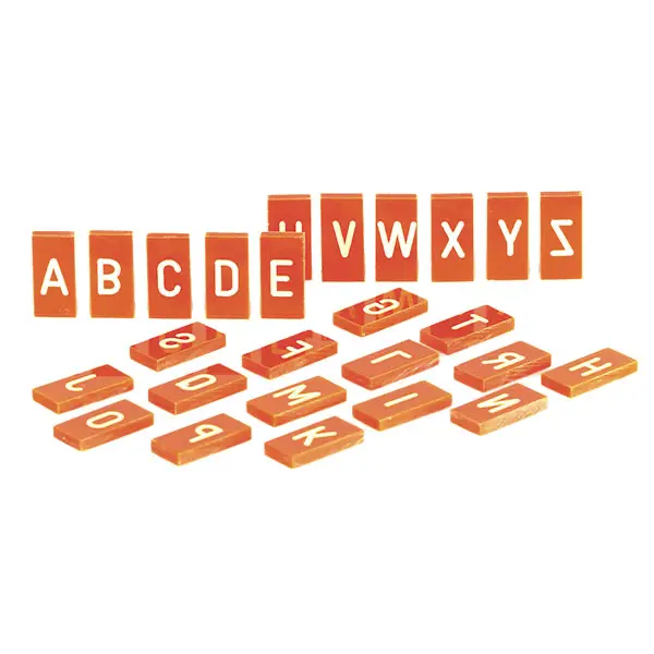 Bleischablonen Buchstaben A-Z - Markierung von Röntgenaufnahmen 17 mm hohe Schablone