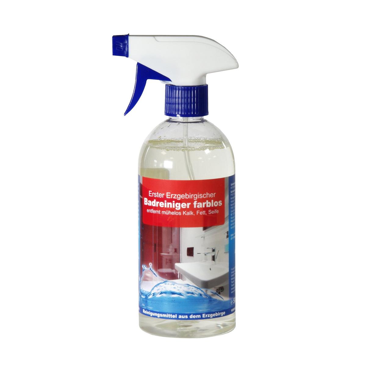 Erster Erzgebirgischer Badreiniger farblos 750 ml - Universeller Sanitär- und Badreiniger