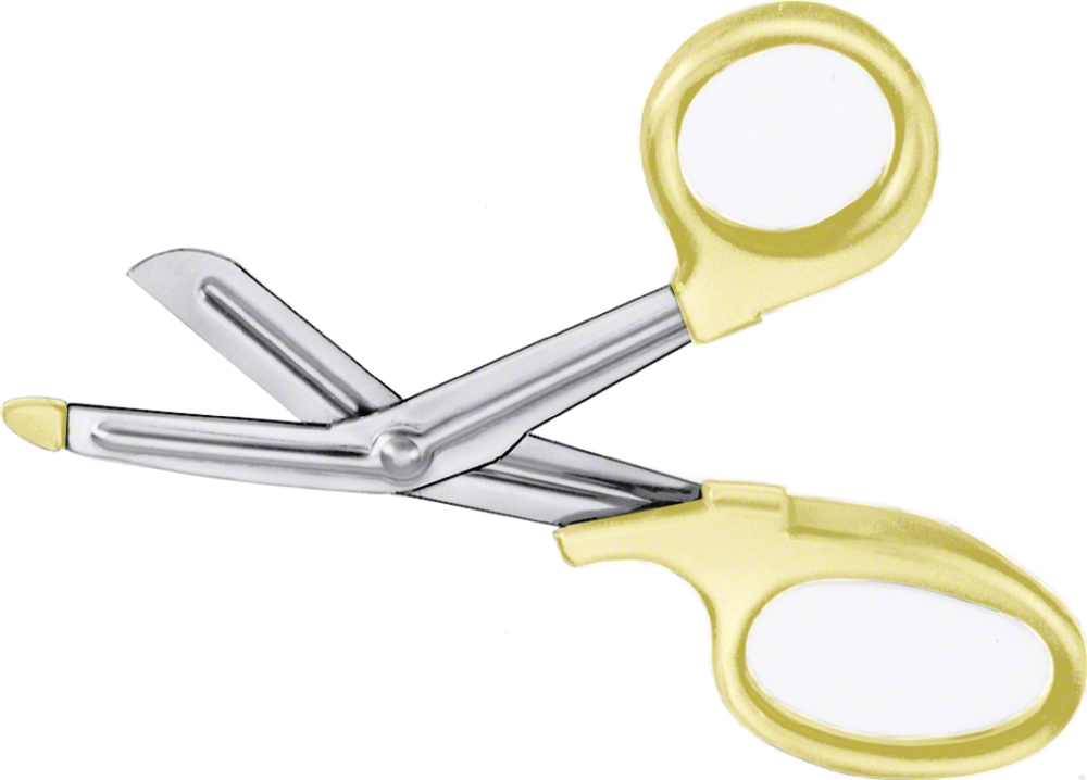 Aesculap Verband- und Kleiderschere (Universalschere), 18,0 cm - Kunststoffgriffe