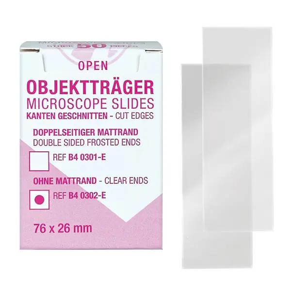 ECO-Objektträger - Standard, halbweiß, geschnitten und gewaschen, gut benetzbar