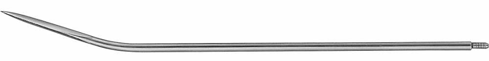 Aesculap Redonspiess (Führungsnadel), 19,0 cm - leicht gebogen, Dreikantspitze, Gewinde