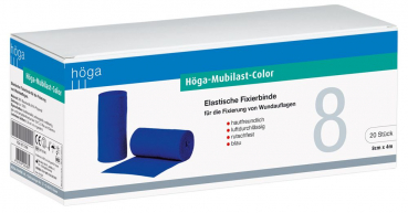 HÖGA-Mubilast-Color - Blaue Elastische Fixierbinde aus Baumwolle und Polyamid