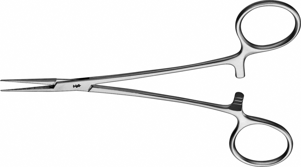 Aesculap JACOBSON Arterienklemme (Mosquitoklemme), 13 cm - gerade, fein, Maul gerieft