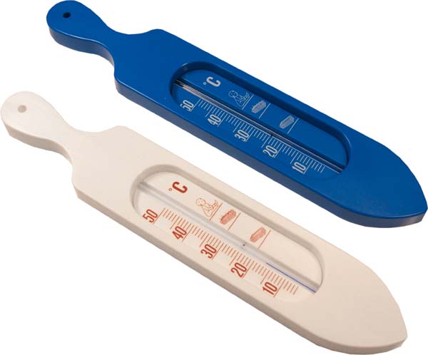 Badethermometer aus Kunststoff in Schiffchenform, quecksilberfrei