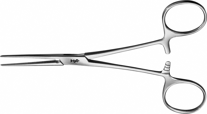 Aesculap PEAN Arterienklemme, 14 cm - gerade, fein, graziles Modell, Maul gerieft