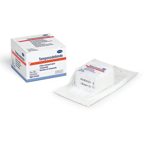 Tamponadenbinde, steril - Aus reiner Baumwolle, mit gewebten Kanten, 5 m Länge