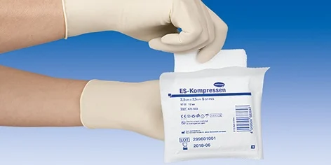 Hartmann ES-Kompressen 12-fach und 17 fädig- Sterile Mullkompressen in Klinikpackung