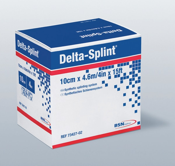 Delta-Splint - Gepolstertes Fertigschienensystem aus synthetischem Glasfasergewirk