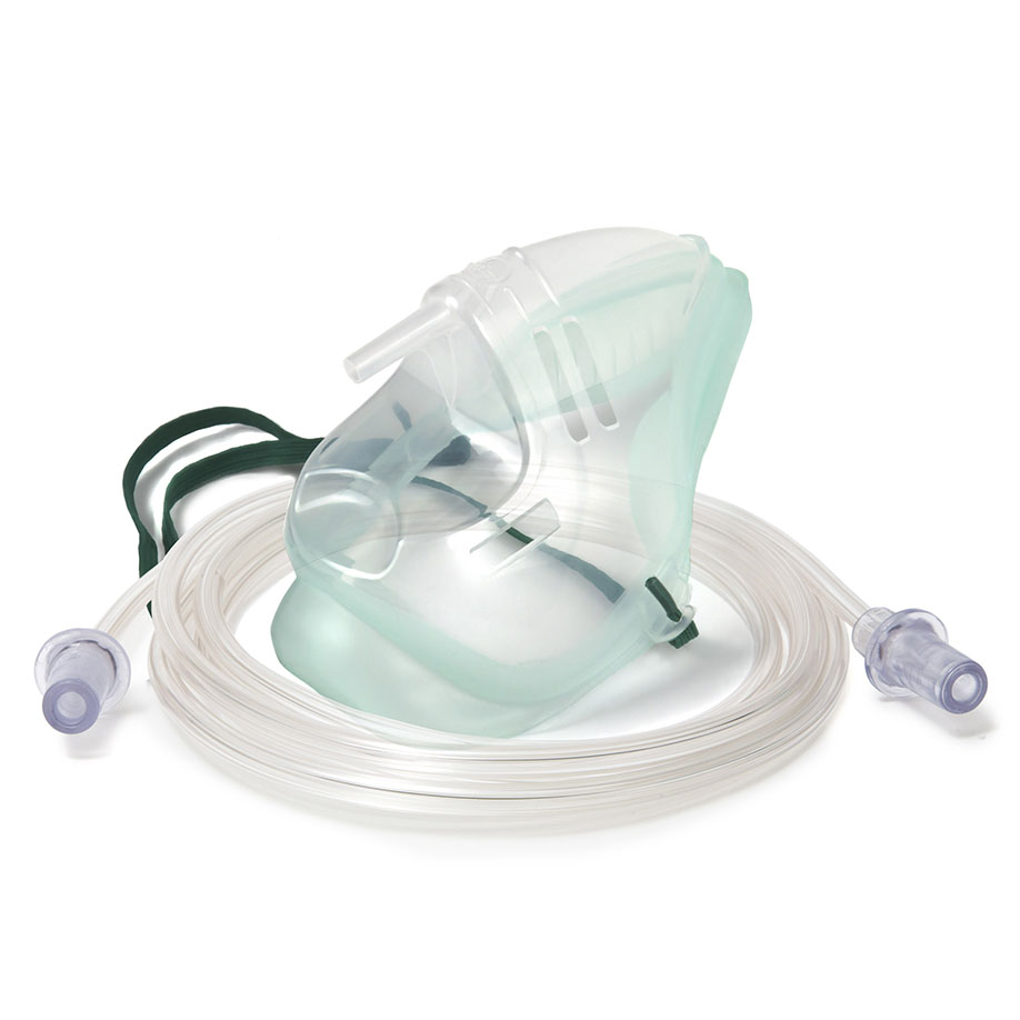 EcoLite Sauerstoffmasken für Erwachsene - Mit Schlauch 2,10 m, 40 Stück
