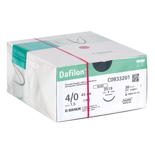 Dafilon B.Braun - Nahtmaterial blau, monofil, nicht resorbierbar, ohne Beschichtung
