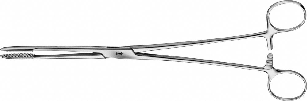 Aesculap MAIER Korn-, Tupfer-, Schwammzange, 26 cm - gerade, Maul gerieft