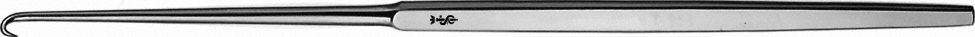 Aesculap Wundhaken scharf, 16,5 cm - enge Biegung, 1 bis 4  Zinken, Maultiefe 7 mm