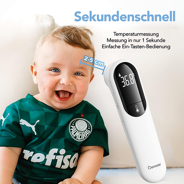 Infrarot-Thermometer kontaktlos - Vielseitig einsetzbar (Körper, Oberflächen, Raum)