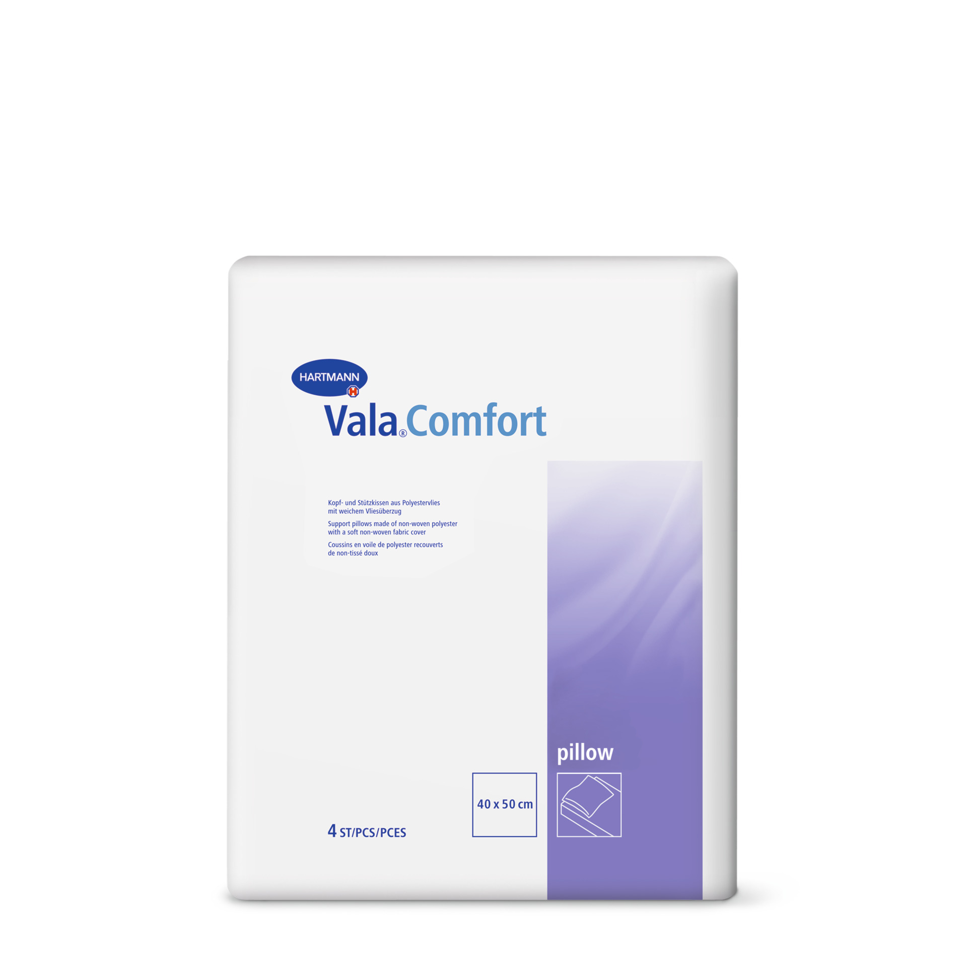 Hartmann ValaComfort Pillow - Einmal-Kopf und Stützkissen 40 x 50 cm aus Polyestervlies