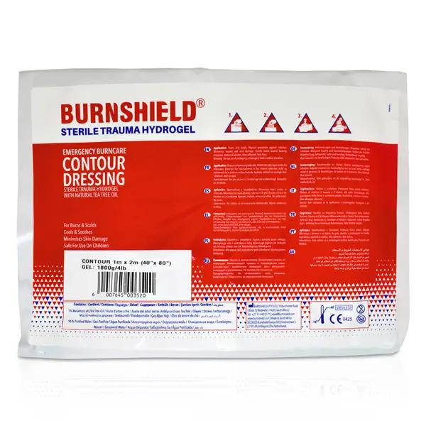 Burnshield Contour Kompresse - Gelgetränkt für schnelle Hilfe bei Brandwunden