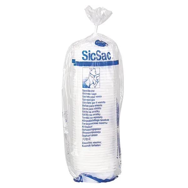 SicSac Spuckbeutel aus reißfestem Polyethylen - Aufnahmekapazität ca. 1 Liter