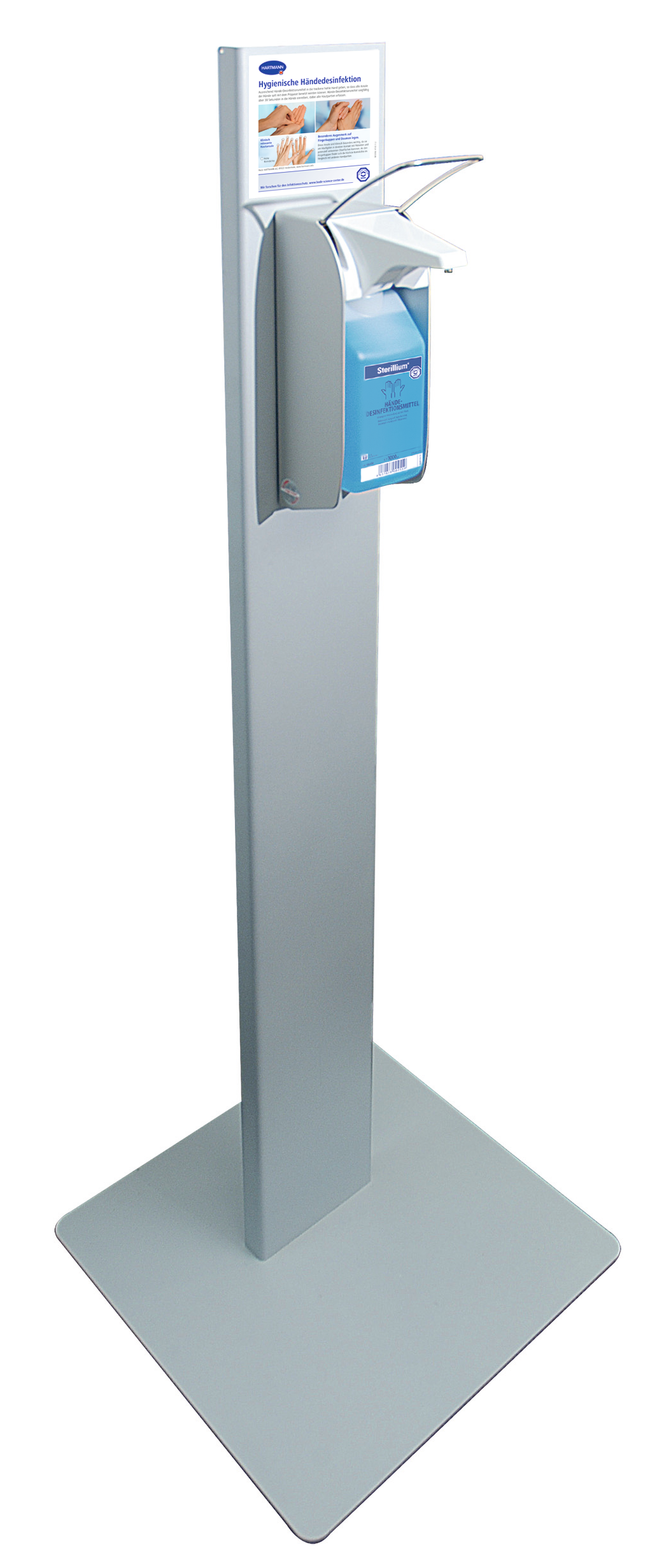 Hygiene-Tower - Mobile Desinfektionssäule für Hände-Desinfektionsmittelspender