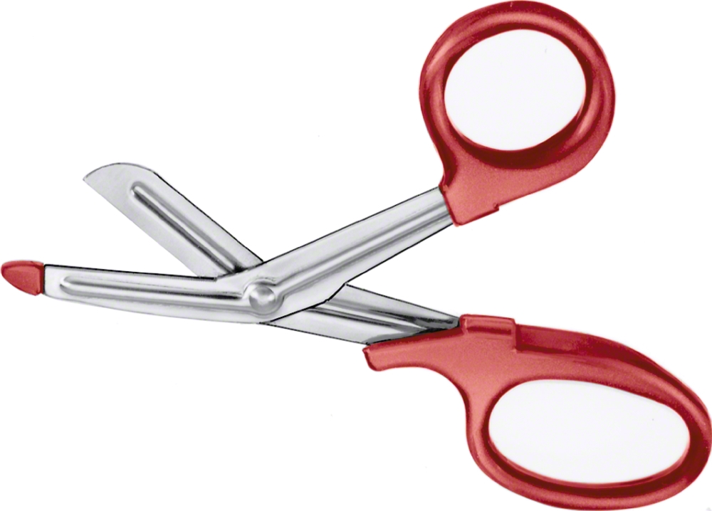 Aesculap Verband- und Kleiderschere (Universalschere), 18,0 cm - Kunststoffgriffe