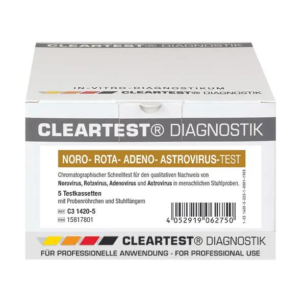 Cleartest Immunolgischer Schnelltest - Zum Nachweis von Magen-Darm-Viren, 15 Minuten