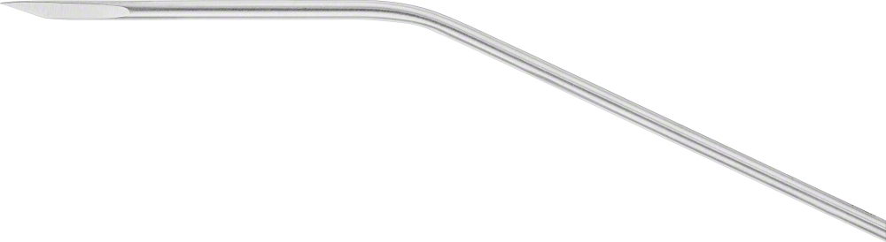 Aesculap Redonspiess (Führungsnadel), 19,0 cm - leicht gebogen, Messerspitze, Gewinde