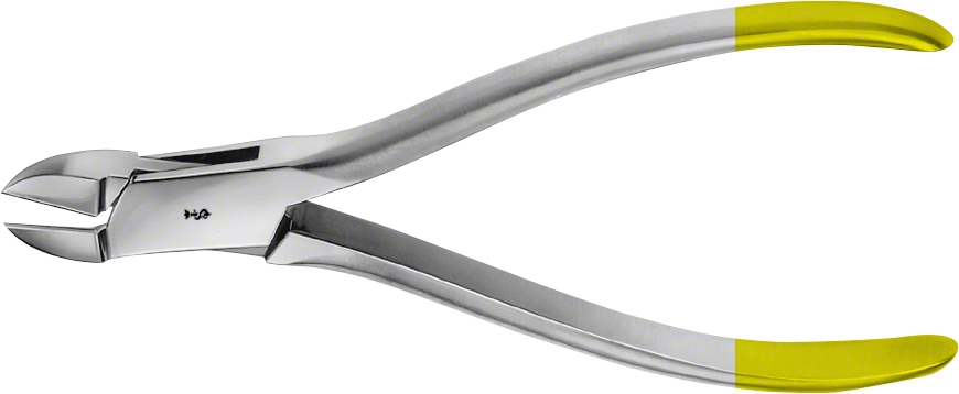 Aesculap Drahtschneidezange, 14,0 cm - Hartmetall, aufgewinkelt, seitlich schneidend